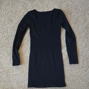 Elegant Black Long Sleeve Dress